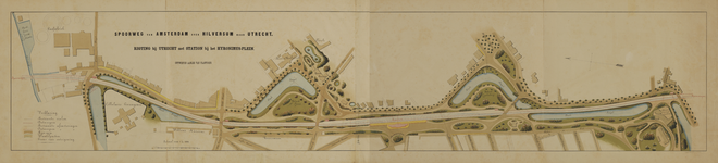 216597 Plattegrond van de oostelijke stadswal met het terrein ter weerszijden daarvan te Utrecht, gelegen tussen de ...